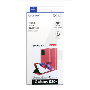 araree Galaxy S20+ 5G(au SCG02)/(docomo SC-52A)用ケース BONNET STAND コーラルピンク AR18789GS20P-イメージ2