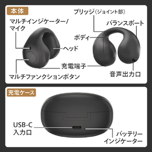 cheero フルワイヤレスイヤホン Wireless Open Earphones Smart NEO ブラック CHE-646-BK-イメージ9