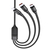 JTT 3in1ケーブル 6A hoco U104 ブラック U104-3IN1-6A-BK-イメージ1
