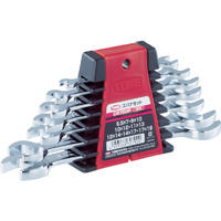 ＴＯＮＥ 両口スパナセット ７本組 メッキ処理 ５４０ｇ TONE スパナセット セット (袋入) DS700P