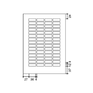 コクヨ ワープロラベル 紙ラベル A4 60面 7枚 F849750-ﾀｲ-6220-W-イメージ2