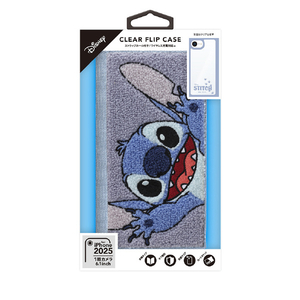 PGA iPhone 16e用クリアフリップケース スティッチ PG-D25KCF04STI-イメージ1