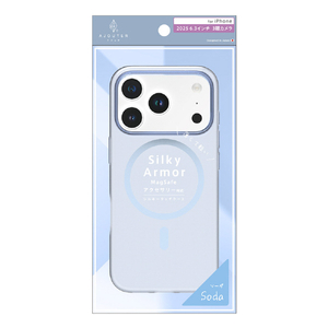 トリニティ ajouter アジュテ iPhone 17用Pro [Silky Armor] MagSafe対応 シルキータッチケース ソーダ AJ-IP25M3-SA-CLSBL-イメージ1