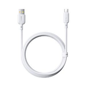 BASEUS Baseus Silky 充電ケーブル USB-A to C 3A 1m ムーンホワイト E0421401-イメージ1