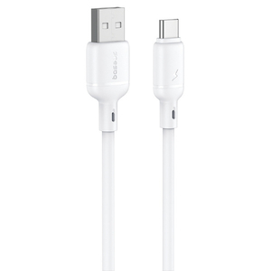 BASEUS Baseus Silky 充電ケーブル USB-A to C 3A 1m ムーンホワイト E0421401-イメージ2