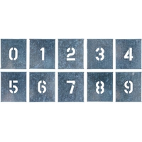 つくし工房 吹付プレート 数字(0~9) 10枚組 大サイズ 10枚295245 FC345HJ-4215320