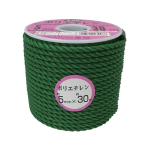 ユタカメイク ロープ PEカラーロープボビン巻 5mm×30m グリーン FC090FX-4948939-イメージ1