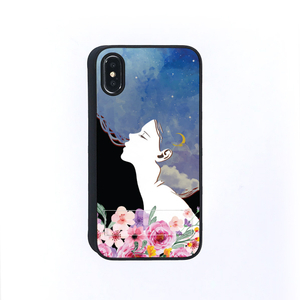 Dparks iPhone XS/X用ケース spirit case フラワードリーム ブルー DS14791I58-イメージ1