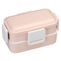 スケーター 抗菌2段ふわっと弁当箱 600mL くすみピンク/PFLB6AG FC585SK-PFLW4AG