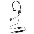 エレコム 片耳小型4極有線ヘッドセット ブラック HS-HP01MTBK