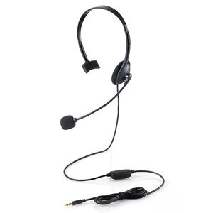エレコム 片耳小型4極有線ヘッドセット ブラック HS-HP01MTBK-イメージ1