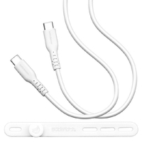 ラスタバナナ USB Type-C to Type-C 柔らかシリコンケーブル(1．0m) ホワイト R10CACC3A06WH