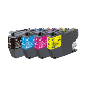 エコリカ リサイクルインクカートリッジ 4色パック ECI-BR411-4P-イメージ2