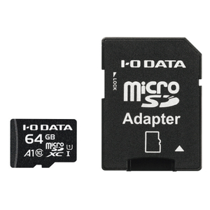 I・Oデータ データ復旧無償サービス対応 microSDカード(SD変換アダプター付き)64GB e angle select IEMS64GA1-E6-イメージ1