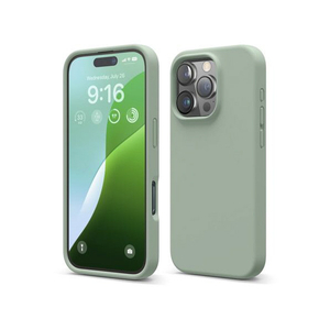elago iPhone16Pro用シリコンケｰス カーキグリーン EL_IPRCSSCS3_KG-イメージ2
