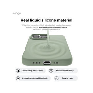 elago iPhone16Pro用シリコンケｰス カーキグリーン EL_IPRCSSCS3_KG-イメージ4