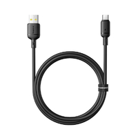 BASEUS Baseus Silky 充電ケーブル USB-A to C 3A 1m クラスターブラック E0421400