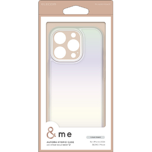 エレコム iPhone 16 Pro用&me ハイブリッドケース オーロラ クリア PM-A24CHVCACR エレコム iPhone 16 Pro用&me ハイブリッドケース オーロラ クリア PM-A24CHVCACR
