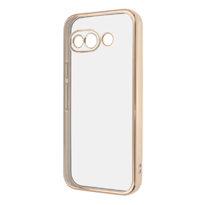 レイアウト Google Pixel 9a用Like standard 精密設計 カメラ保護 衝撃吸収 バンパー メタリック TPUソフトケース ピンクゴールド RT-GP9APFC2/PGM-イメージ1