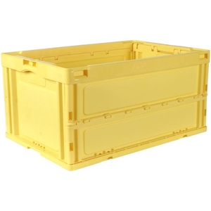 岐阜プラスチック工業 折りたたみコンテナー CB-S76NR 黄 FC224HL-8362402-イメージ2