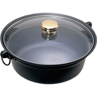 江部松商事 アルミ 合金 しゃぶ鍋 ガラス蓋付 FC468LC-1157100