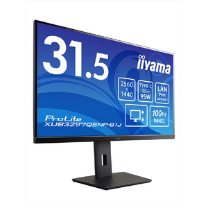 マウスコンピューター 31．5型  IPS方式 WQHD 液晶ディスプレイ iiyama ブラック XUB3297QSNP-B1J-イメージ3