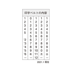 シヤチハタ エルゴグリップ 欧文トビ日付 ゴシック体5号 小切手用 F827737-NFB-5KG-イメージ2