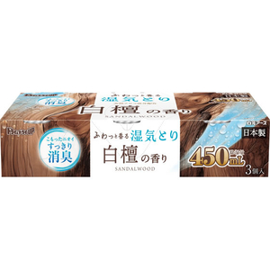 白元アース ドライ&ドライUP ふわっと香る湿気とり 白檀の香り 3個 FCG392W-イメージ1