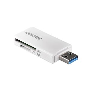 BUFFALO USB3．0 SD/microSD専用カードリーダー ホワイト BSCR27U3WH-イメージ1