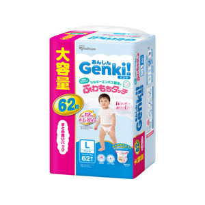 アイリスオーヤマ Genki!ふわもちタッチ L 62枚 FCJ525V-GBP-L62-イメージ1