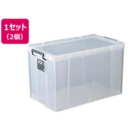 エスコ 440×740×430mm/100L 収納ケース 2個 FCJ208H-EA506MB-18BA