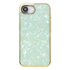 ユニケース iPhone 16e用Glass Shell Case ミント UNI-CSIP25S-0GSMT-イメージ1