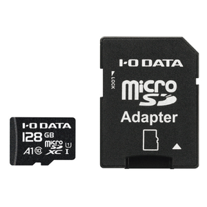 I・Oデータ データ復旧無償サービス対応 microSDカード(SD変換アダプター付き)128GB e angle select IEMS128GA1-E6-イメージ1