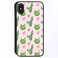 Dparks iPhone XS/X用ケース spirit case まるまるサボテン ピンク DS14793I58