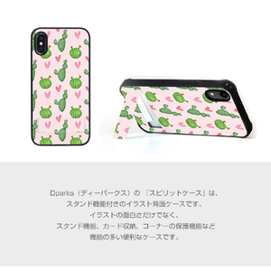 Dparks iPhone XS/X用ケース spirit case まるまるサボテン ピンク DS14793I58-イメージ5