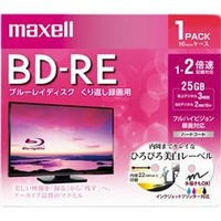 マクセル 録画用25GB 1-2倍速対応 BD-RE書換え型 ブルーレイディスク 1枚入り BEV25WPE1J