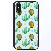 Dparks iPhone XS/X用ケース spirit case まるまるサボテン ブルー DS14794I58