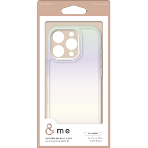 エレコム iPhone 16 Pro用&me ハイブリッドケース オーロラ ホワイト PM-A24CHVCAWH エレコム iPhone 16 Pro用&me ハイブリッドケース オーロラ ホワイト PM-A24CHVCAWH