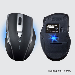 サンワサプライ 静音BluetoothブルーLEDマウス(5ボタン) ブラック MA-BTBL167BK-イメージ8