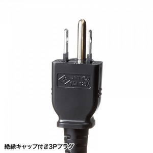 サンワサプライ 工事物件タップ(3P・4個口・2m) ブラック TAP-KS4-2BK-イメージ6