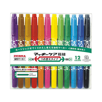ゼブラ マッキーケア 極細 つめ替えタイプ 12色セット F833822-YYTS5-12C