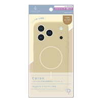 トリニティ ajouter アジュテ iPhone 17 Pro用[Coron] MagSafe対応 超精密設計 衝撃吸収シリコンケース カフェオレ AJ-IP25M3-CR-CAO