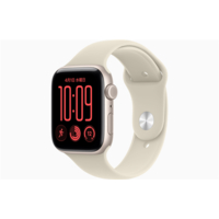 Apple Apple Watch SE 3(GPS + Cellularモデル)- 44mm スターライトアルミニウムケースとサンドスポーツバンド - M/L MJLN4J/A