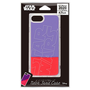 PGA iPhone SE(第2世代)/8/7/6s/6用ネオンサンドケース STAR WARS ロゴ/ブルー&レッド PG-DLQ20M14SW-イメージ3