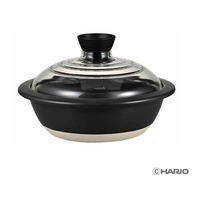 ＨＡＲＩＯ フタがガラスの土鍋 8号 FC995PX-GDN-225-B-W