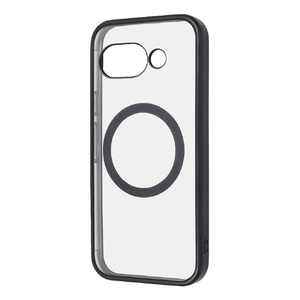 レイアウト Google Pixel 9a用Like standard マグネットアクセサリー対応 衝撃吸収 バンパー マット メタリック ハイブリッドケース ブラック RT-GP9AMG3/BM-イメージ1