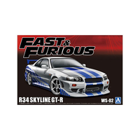 アオシマ 1/24 ワイルド・スピード R34 スカイライン GT-R WS02R34ｽｶｲﾗｲﾝGTR