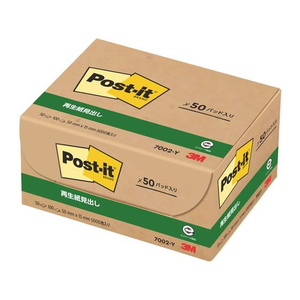 3M ポスト・イット 見出し 再生紙 50×15mm イエロー 50冊 F827204-7002-Y-イメージ3