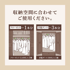 白元アース ミセスロイド クローゼット・洋服ダンス用 白檀の香り 4個 FCG394W-イメージ5