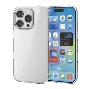 エレコム iPhone 16 Pro用ハイブリッドケース クリア PM-A24CHVCKCR-イメージ2